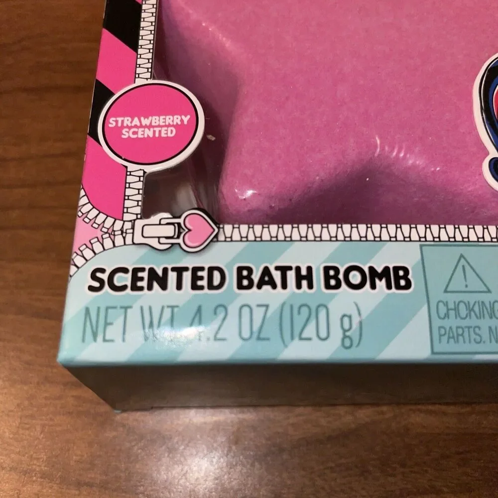 LOL Surprise! Strawberry Scented Bath Bomb Pink Star Design Ages 3+
